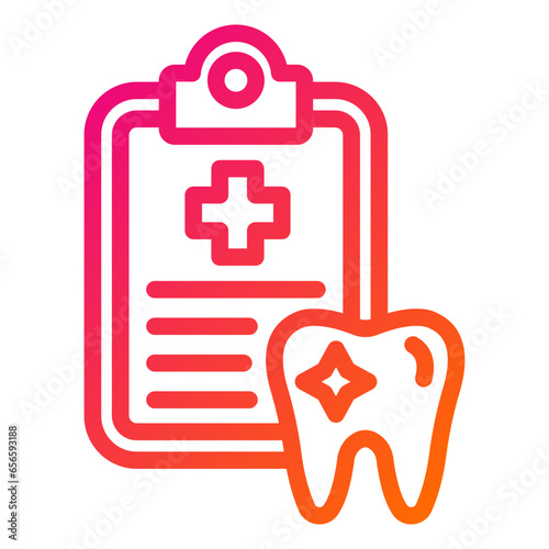 Dental Record Vector Icon Design Illustration