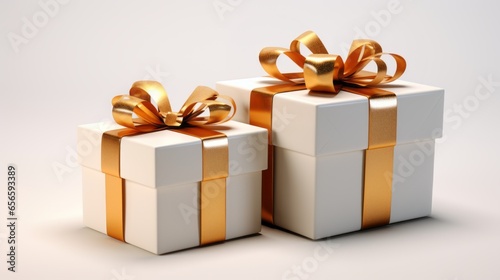 gift box with golden ribbon