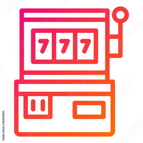 Slot Machine Vector Icon Design Illustration