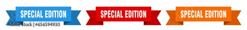 special edition ribbon. special edition isolated paper sign. banner
