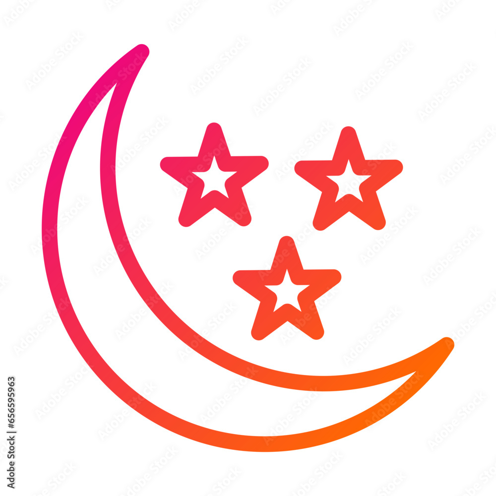 Moon And Star Vector Icon Design Illustration Moon And Star Vector Icon Design Illustration