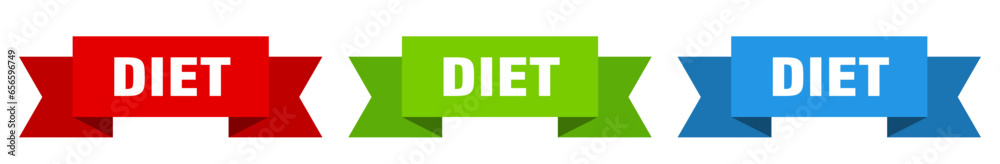 diet ribbon. diet isolated paper sign. banner diet ribbon. diet isolated paper sign. banner
