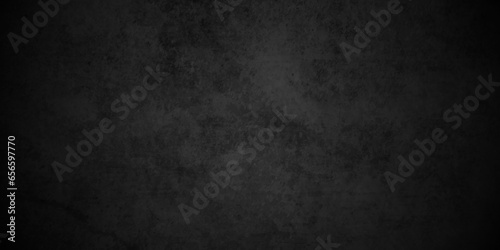 Black stone wall texture grunge rock surface. dark gray concrete background backdrop. wide panoramic banner. old wall stone for dark black distressed grunge background wallpaper rough concrete wall.