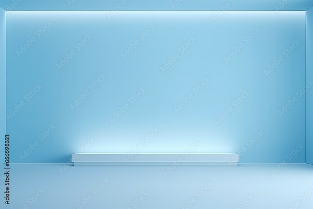 custom made wallpaper toronto digitalUniversal Minimalistic Blue Presentation Background: Light Blue Interior Wall with Elegant Built-in Lighting and Sleek Flooring