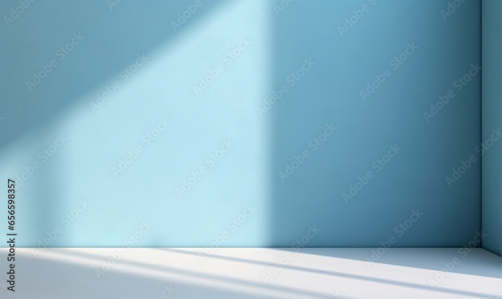 Universal Minimalistic Blue Presentation Background: Light Blue Interior Wall with Elegant Built-in Lighting and Sleek Flooring Universal Minimalistic Blue Presentation Background: Light Blue Interior Wall with Elegant Built-in Lighting and Sleek Flooring