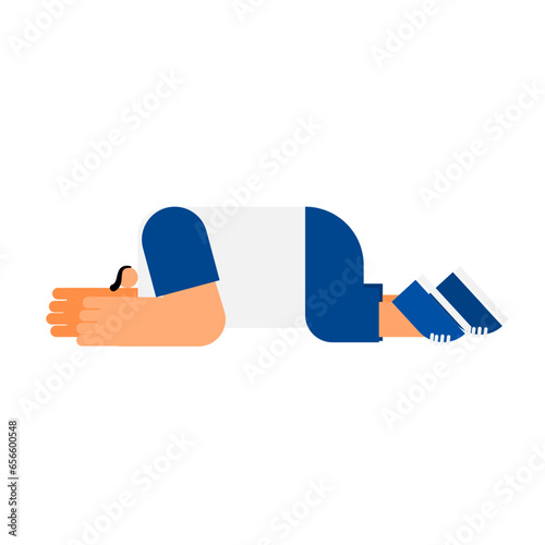 cartoon of  the unconsciousness  patients.