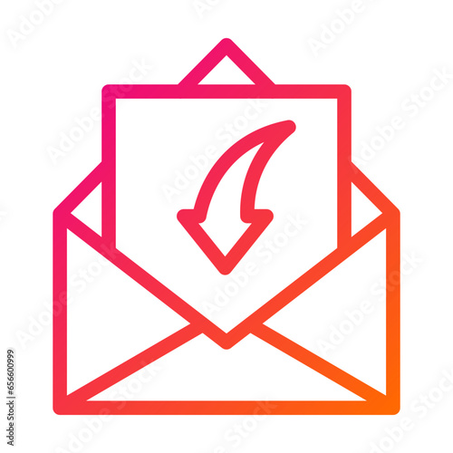 Receive Mail Vector Icon Design Illustration