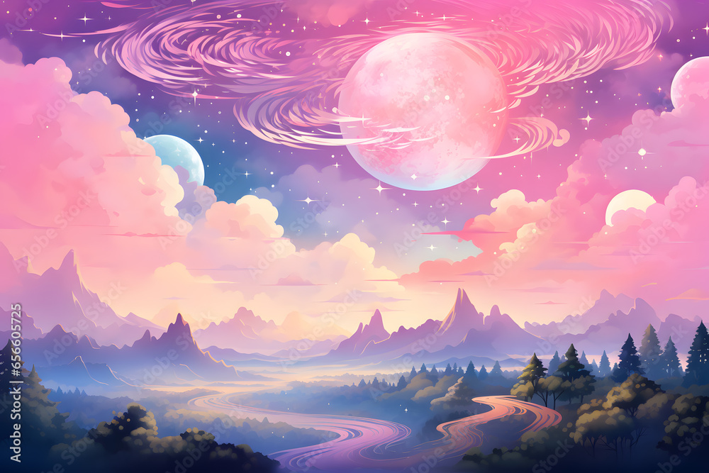 Abstract starlight and pink and purple clouds stardust, blink, background, presentation, star, concept, magazine, powerpoint, website, marketing, Abstract starlight and pink and purple clouds stardust, blink, background, presentation, star, concept, magazine, powerpoint, website, marketing,