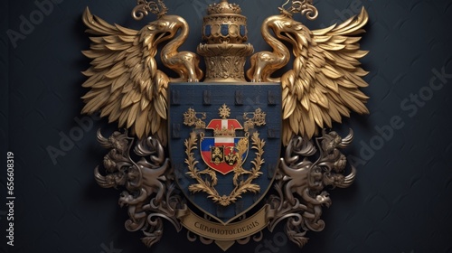 coat of arms a heraldry design.Generative AI