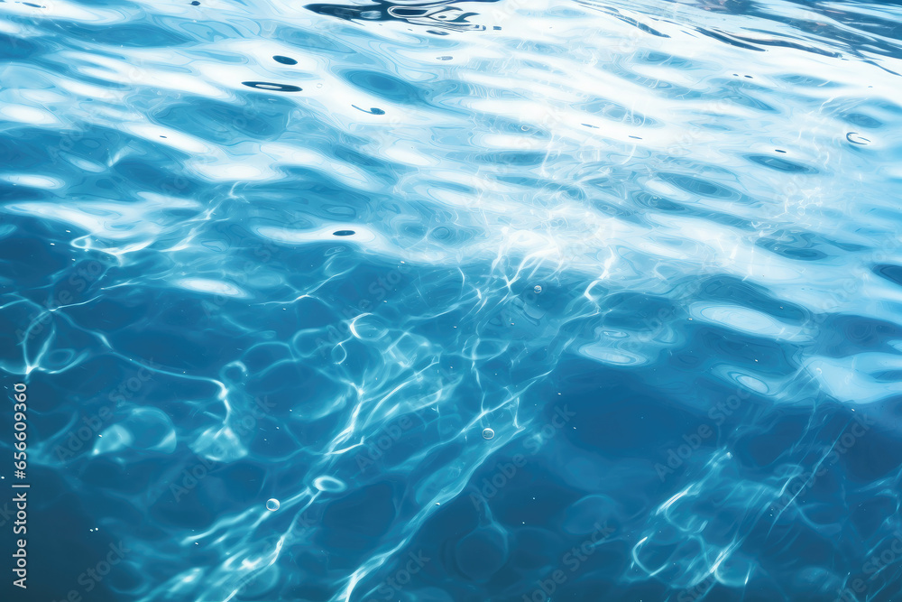 Macro view, refreshing blue water in the pool. Travel, serenity and relaxation background Macro view, refreshing blue water in the pool. Travel, serenity and relaxation background