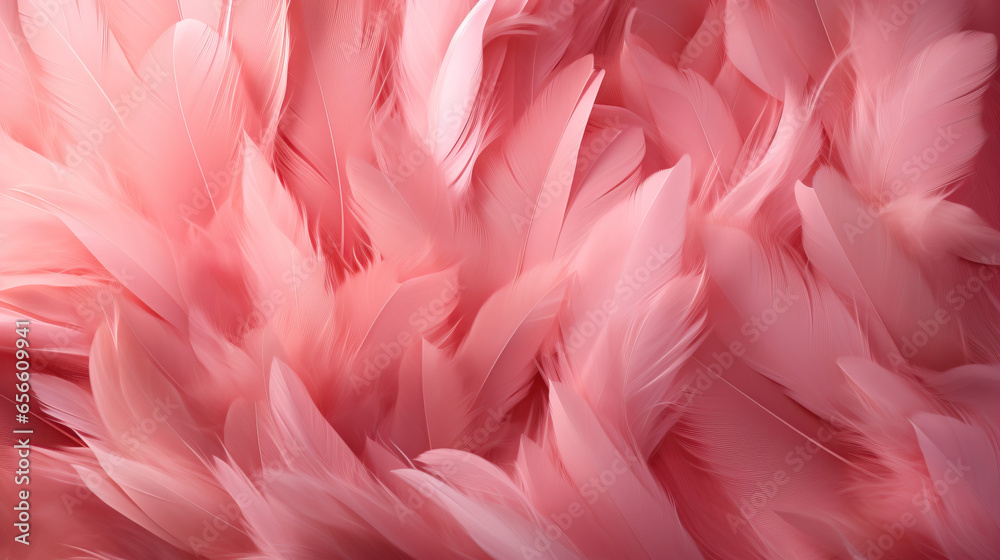 pink flamingo feathers ai generated