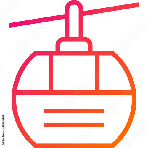 Cable car cabin Vector Icon Design Illustration