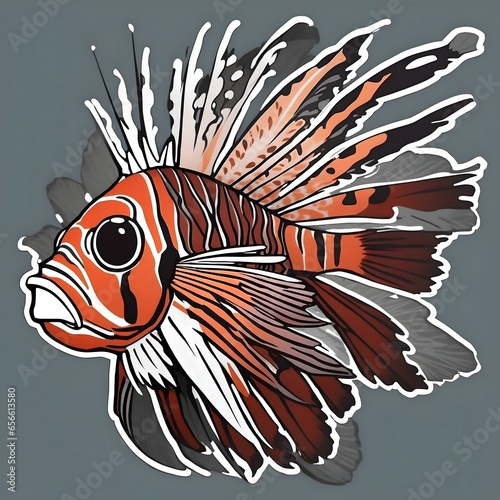 Lionfish illustration Ai Generative