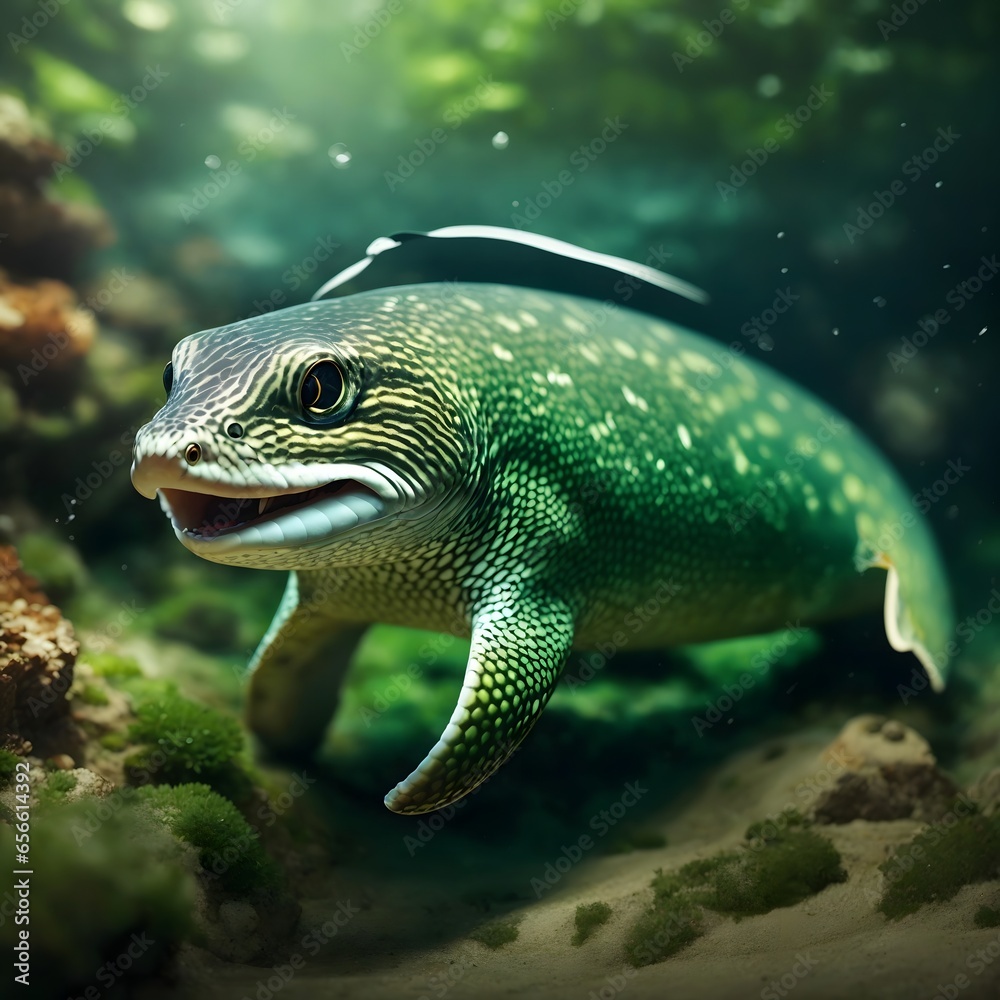 Moray eel illustration Ai Generative Moray eel illustration Ai Generative