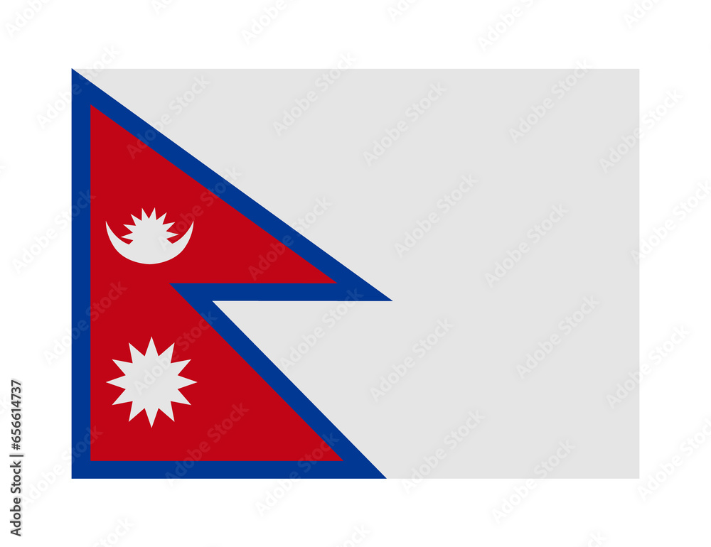 Obraz premium flag of nepal on transparent background