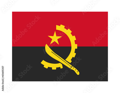 flag of angola on transparent background