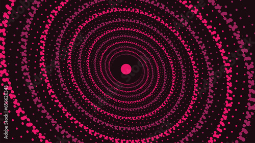 Abstract spiral pink line round background. This minimalist design line symbol style background can be used as a banner. 