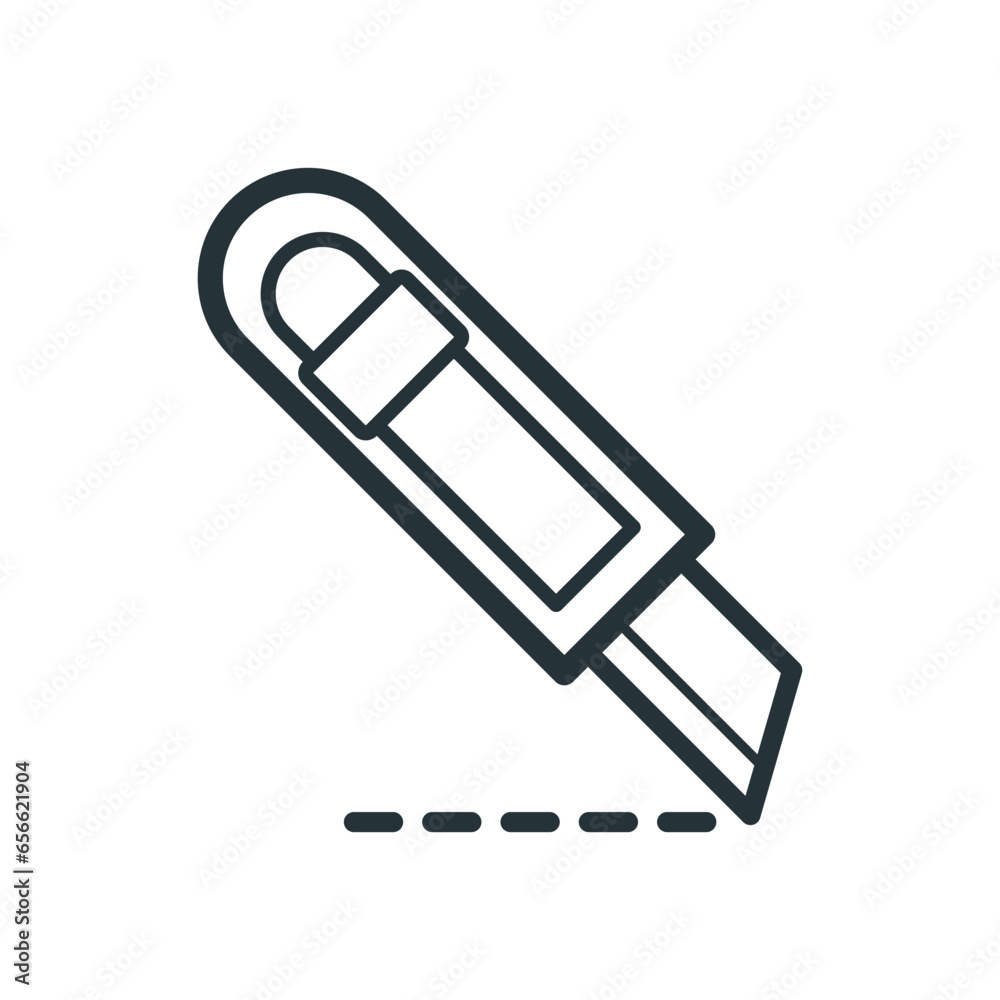 Stationery Knife Icon Vector On Trendy Design Stationery Knife Icon Vector On Trendy Design