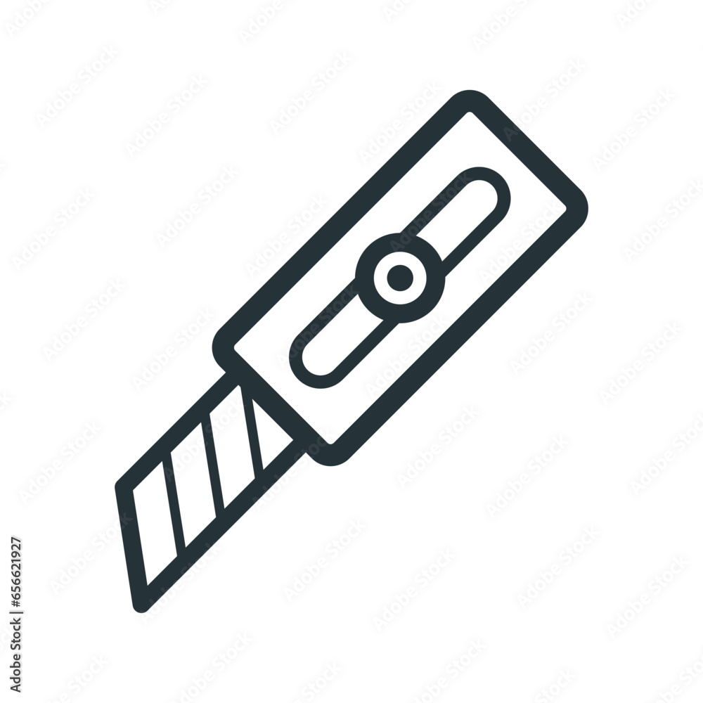 Stationery Knife Icon Vector On Trendy Design Stationery Knife Icon Vector On Trendy Design
