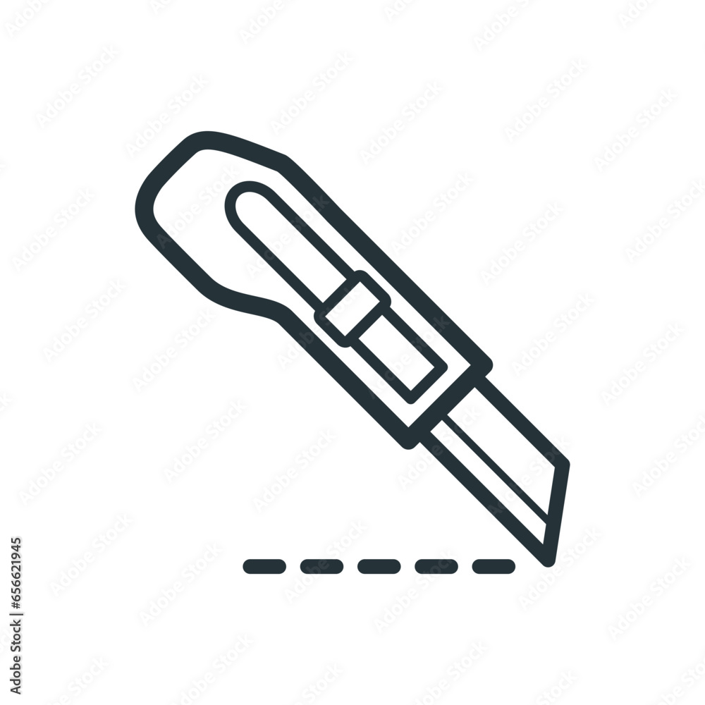 Stationery Knife Icon Vector On Trendy Design Stationery Knife Icon Vector On Trendy Design