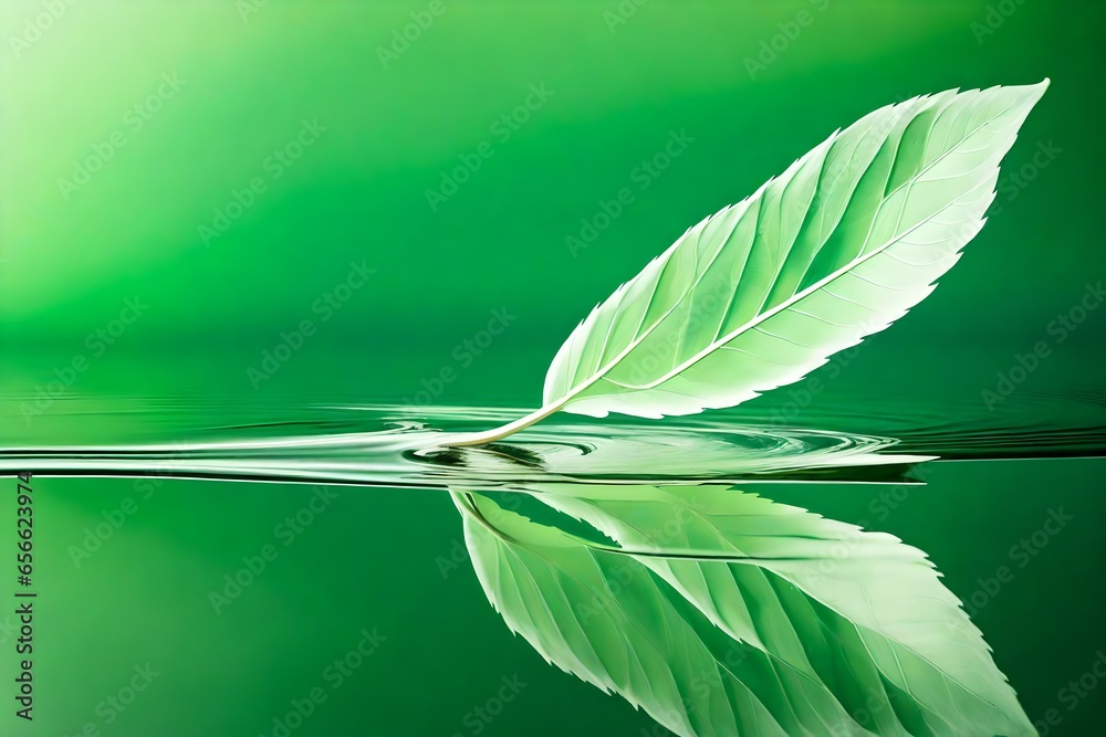 Obraz premium leaf on water