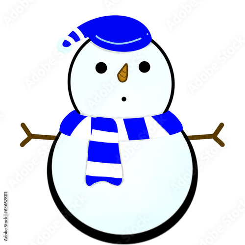 snowman with a scarf
