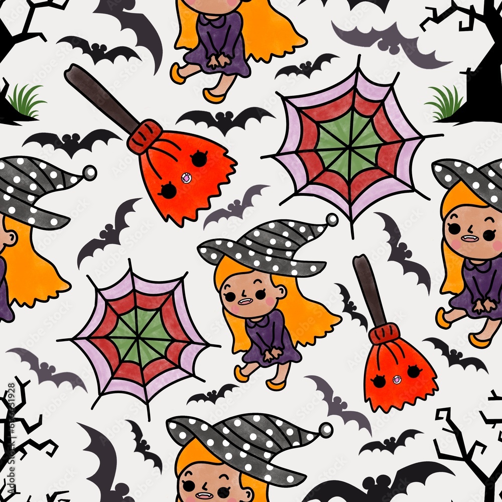 Seamless pattern Halloween cartoon background icons dead characters prefer dark calm night fashion children t-shirt repeat cute doodle art fabric pattern background wallpaper hand drawn
Seamless pattern Halloween cartoon background icons dead characters prefer dark calm night fashion children t-shirt repeat cute doodle art fabric pattern background wallpaper hand drawn