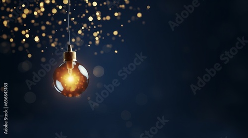 RetroLight Bulbs: Stylish Electric Lighting for a Cozy Christmas Atmosphere on night with stars