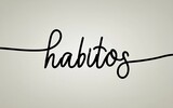 Palabra Habitos con diseño minimalista y elegante