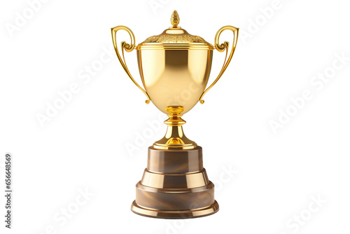 Championship Trophy isolated on transparent background, Generative Ai