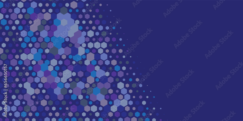 Obraz premium Geometric Multi size Hexagon with multi Color Background