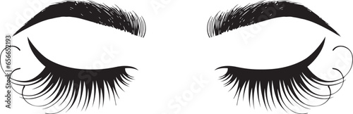 Black False eyelashes. Mascara single decorative element eyelashes Mascara single decorative element.