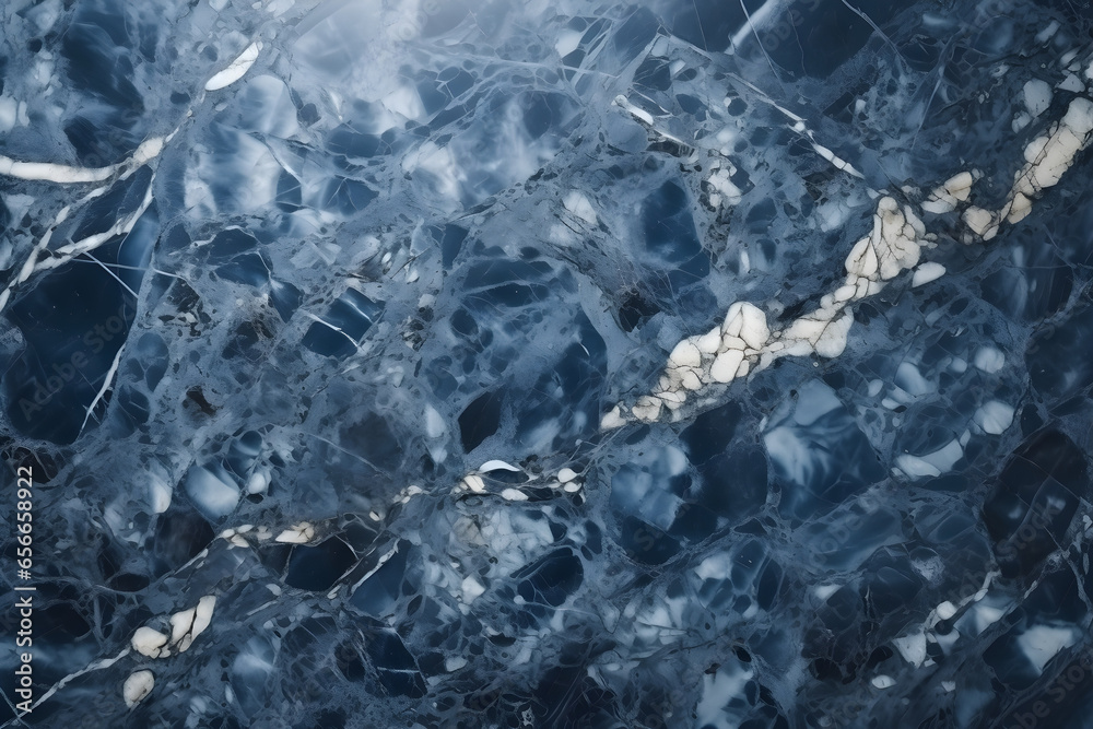 Obraz premium Blue marble abstract texture background pattern, 3d render, for interior or exterior design, luxury wall tiles texture