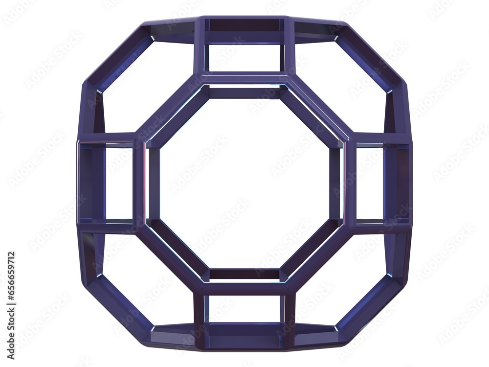 Wireframe Shape Truncated Cuboctahedron 3D print model Wireframe Shape Truncated Cuboctahedron 3D print model
