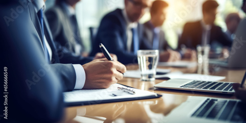 blurred background business people having a business meeting. defocused blur Business meeting. business people concept 