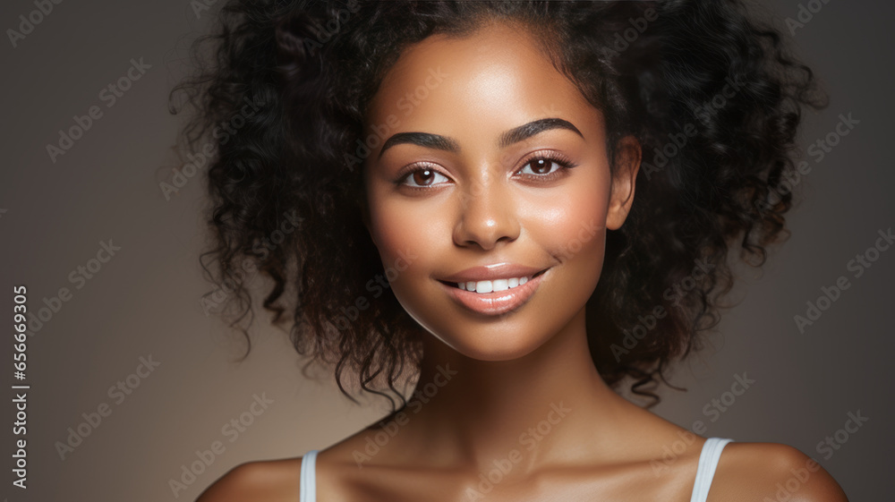 beautiful black woman touch face with smooth healthy skin, happy smiling. beautiful black woman touch face with smooth healthy skin, happy smiling.