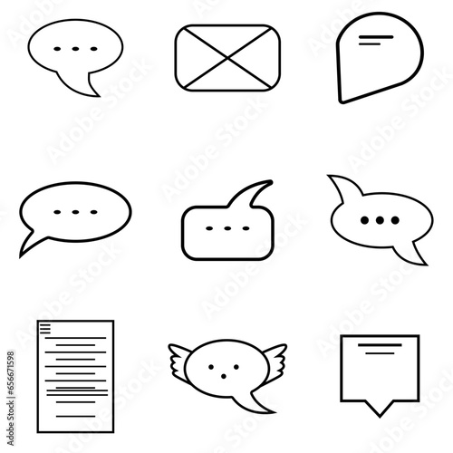 simple vector messege icon illustration on white background.icon element
