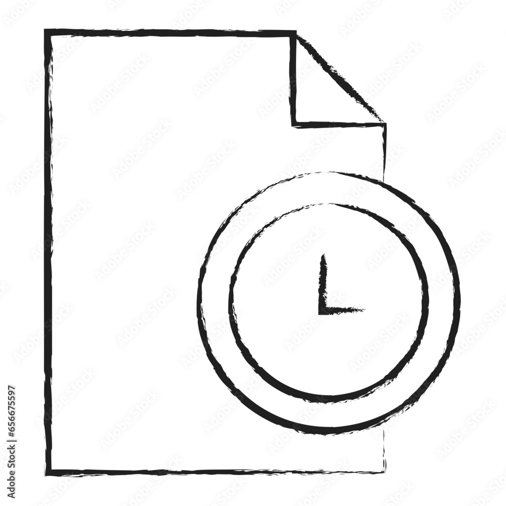 Hand drawn Project Time icon Hand drawn Project Time icon