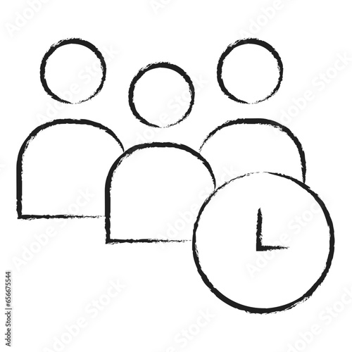 Hand drawn Group Time icon