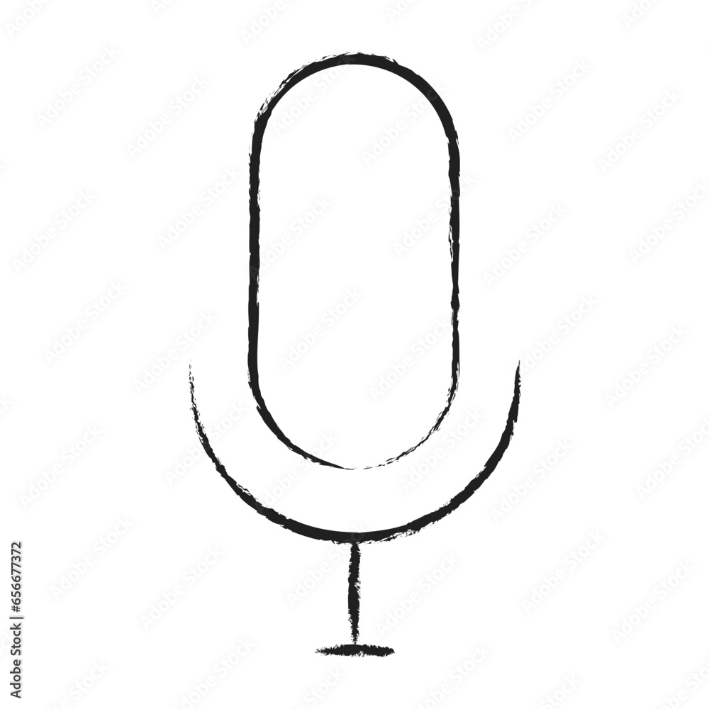 Hand drawn Microphone icon