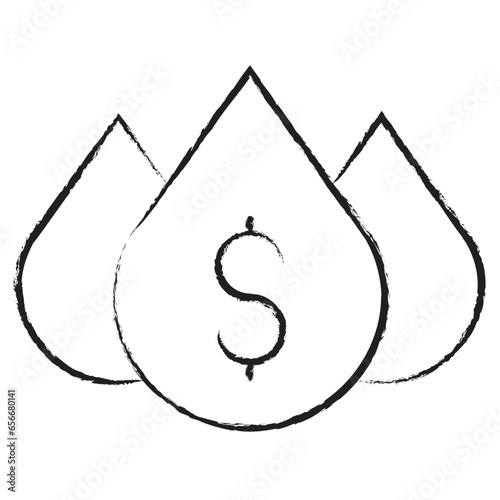 Hand drawn oil price icon
