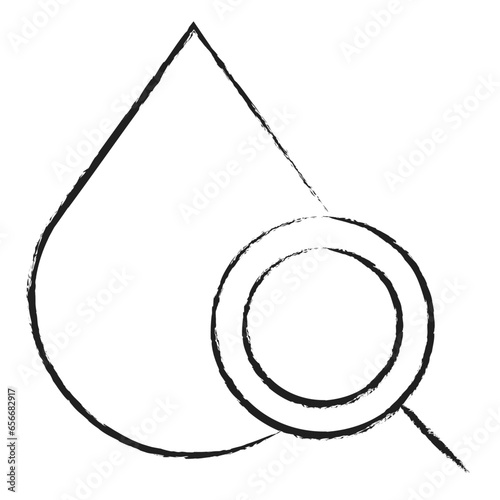 Hand drawn Blood test icon