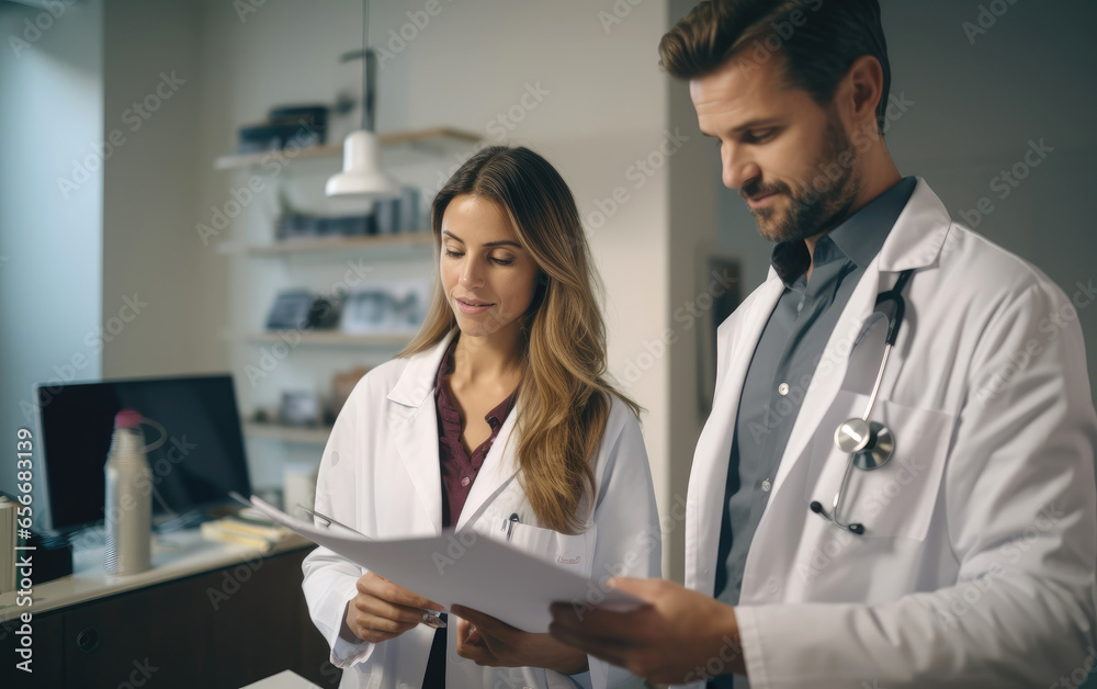 Doctors working together. Generative AI Doctors working together. Generative AI