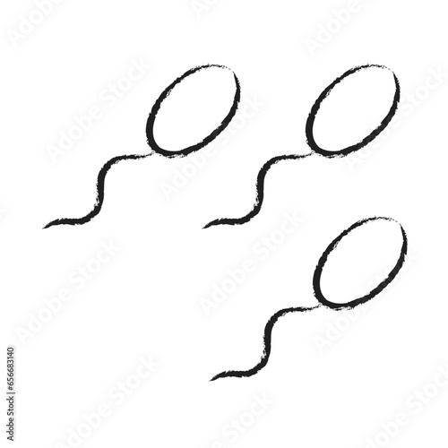 Hand drawn Sperms icon