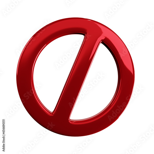 Símbolo 3d Block Bloqueio vermelho Proibido render realista para campanhas selo png sem fundo isolado