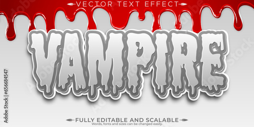 Fotografija Vampire text effect, editable undead and immortal customizable font style