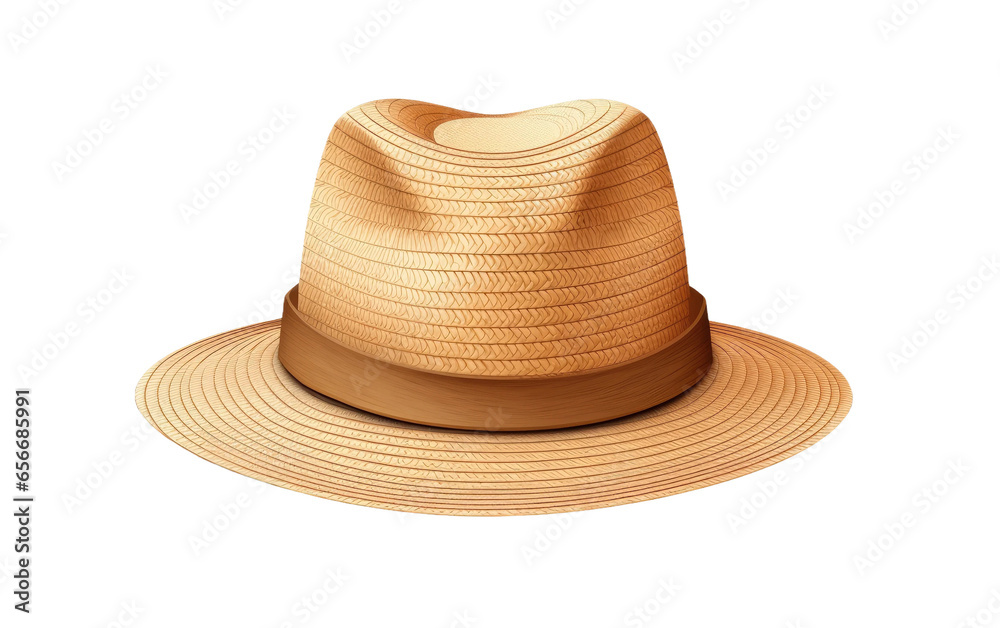 Summer Vibes Straw Hat Fashion Isolated on Transparent Background