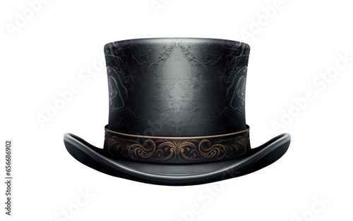 Magician Style Sun Hat Elegance Isolated on Transparent Background