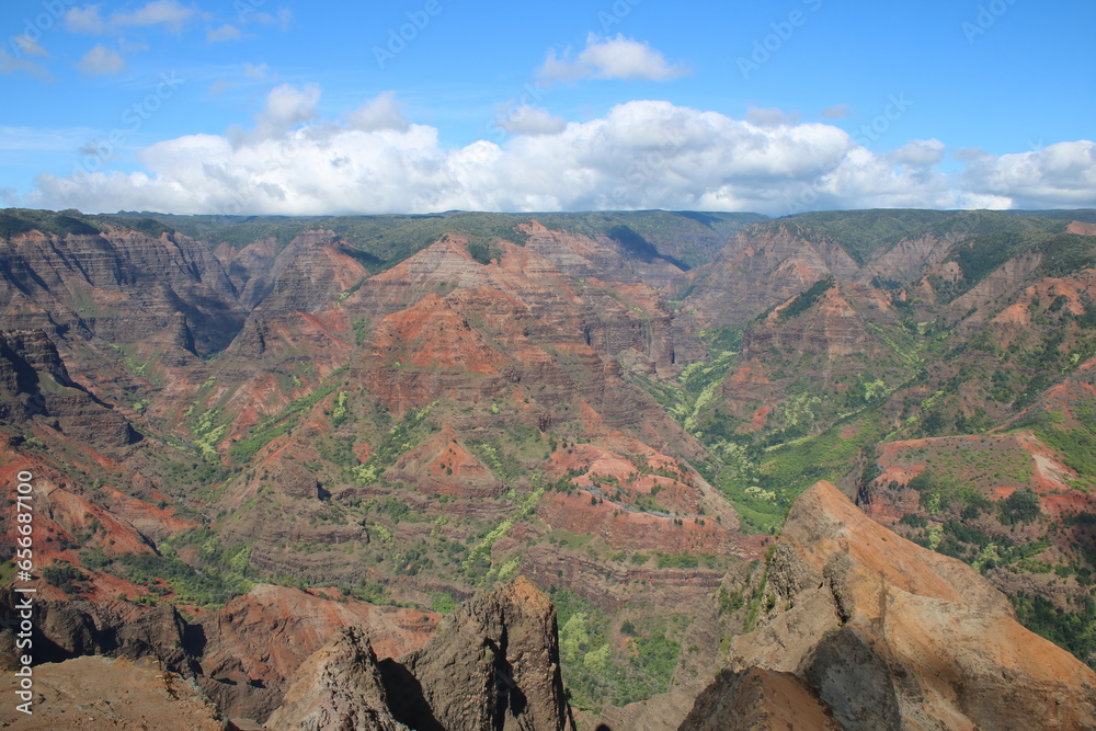 Waimea Canyon Hawaii Scenic Overlook Landscape 