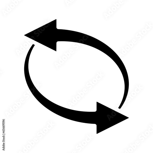 circular arrow icon in the opposite direction